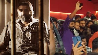 VIDEO: Vijay Sethupathi kisses his fans and cuts cake as he attends Maharaja FDFS in Chennai