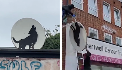 Banksy Painted a Satellite Dish. It Was Nearly Instantly Stolen.