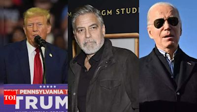 'Get out of politics': Donald Trump calls Clooney a 'rat' after star urged Biden to drop out of race - Times of India