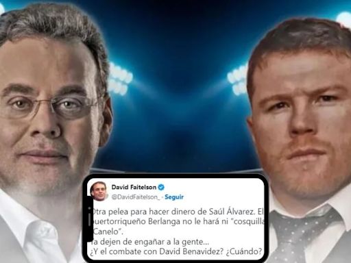 David Faitelson explota contra el Canelo Álvarez al oficializar la pelea contra Edgar Berlanga