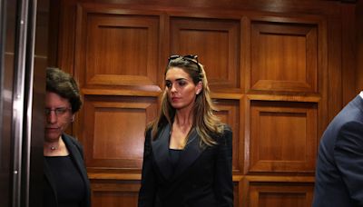 "Audibly sniffling": Trump "locks his eyes" on Hope Hicks as she breaks down in tears at trial