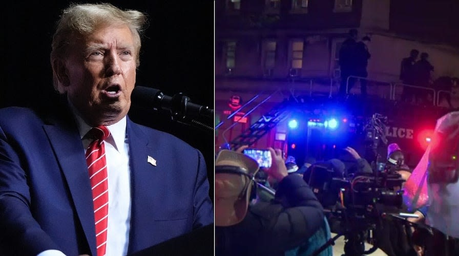 Trump condemns 'brainwashed' anti-Israel mob as NYPD moves in, dings Dems: 'Where is Schumer?'