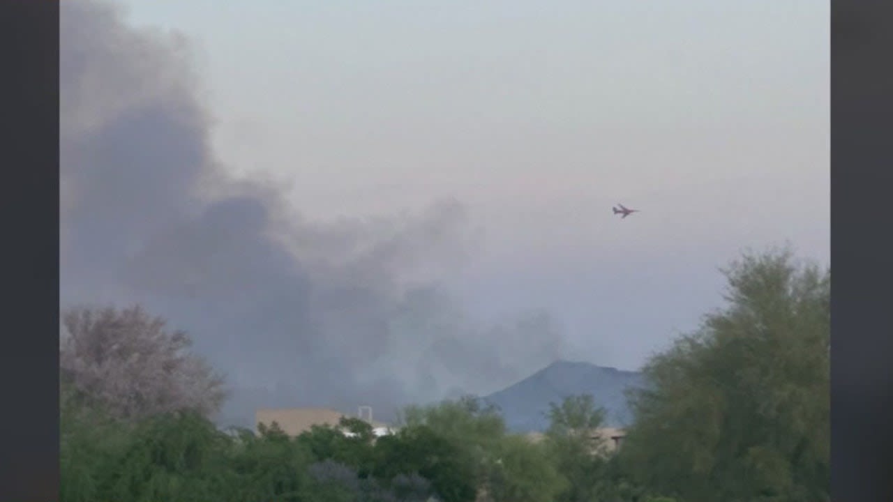 Adams Fire burning near Fountain Hills