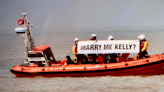 Man surprises partner with lifeboat proposal