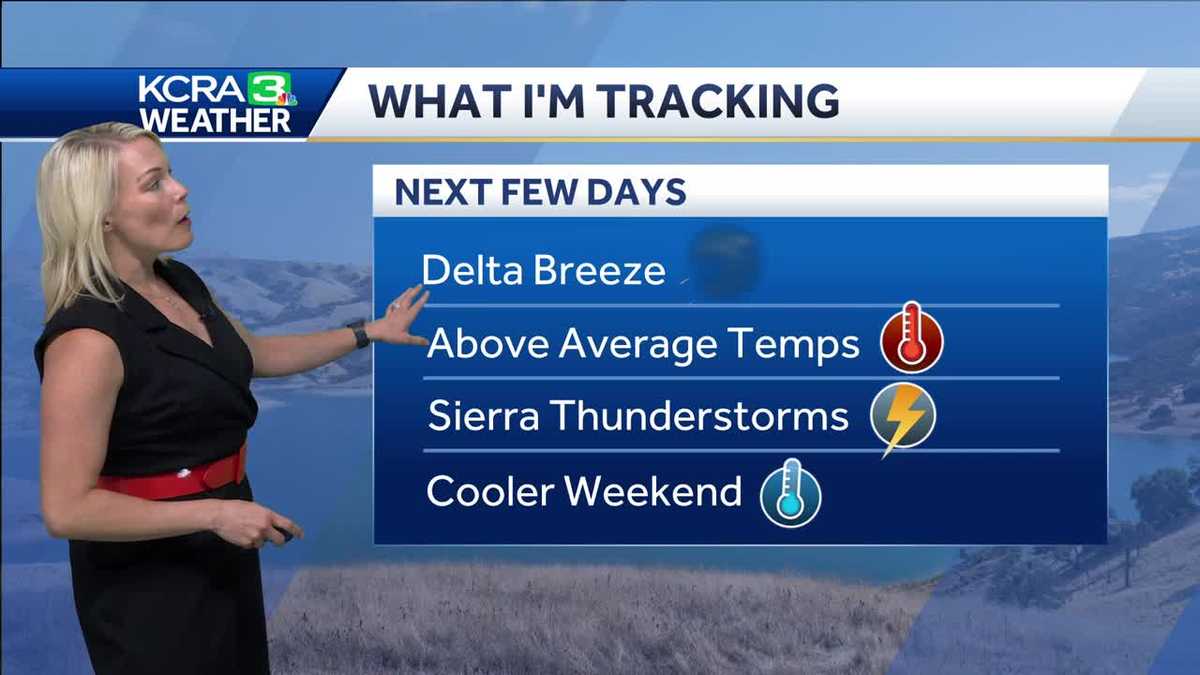 Northern California forecast: Above-average temperatures for Monday, when Delta breeze arrives