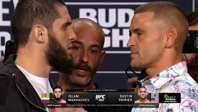 Primer cara a cara entre Makhachev y Poirier - MarcaTV