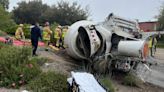 Central Coast driver critically injured when cement-mixer truck overturns