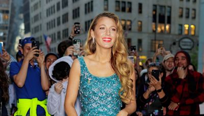 Blake Lively’s Tiffany Blue Mermaid Gown Is Covered in Shimmery Scales