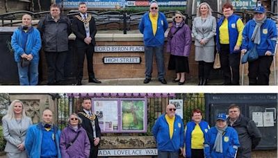 New areas in Hucknall dedicated to Lord Byron and Ada Lovelace officially unveiled