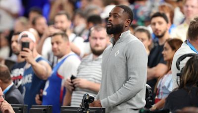 USA Basketball's thrilling gold medal win had analyst Dwyane Wade unable to sit: 'My pants are a little tight'