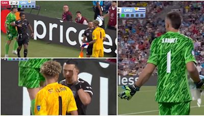 Canada goalkeeper hides Uruguay goalkeeper’s bottle during penalties - gets found out