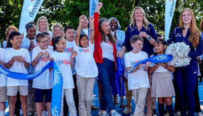 Mark Twain Elementary dedicates new OKC Thunder basketball court