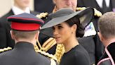 Duchess Meghan Markle Arrives at the Queen's State Funeral with the Countess of Wessex