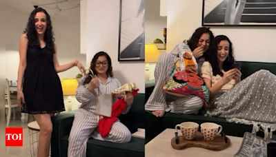 Mom-to-be Drashti Dhami shares her cute weekend plans with BFF Sanaya Irani; watch - Times of India