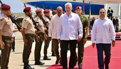 El presidente de Cuba, Miguel Díaz-Canel, llega a Venezuela para una cumbre de la ALBA