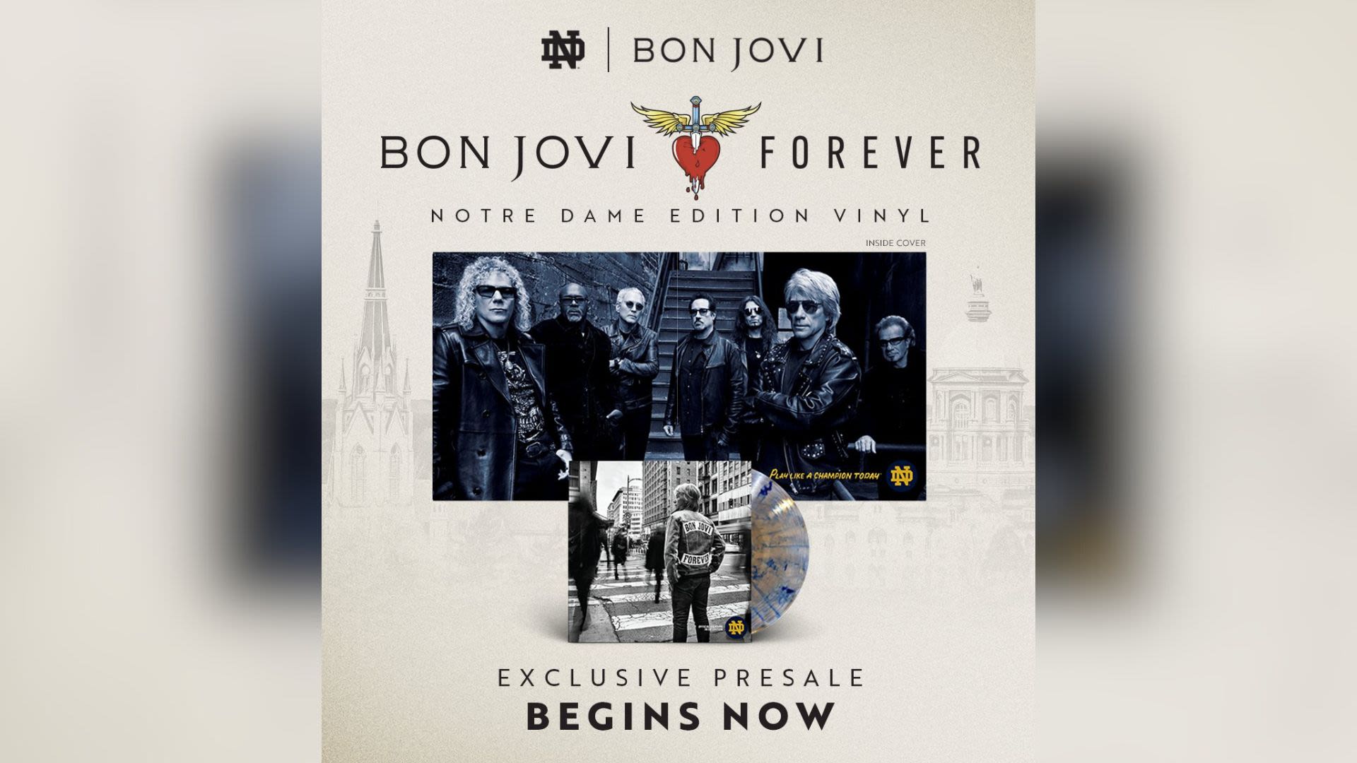 Bon Jovi teams with Notre Dame for limited edition album design