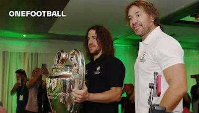 Trofeo de la Champions League llega a Ecuador junto a las leyendas Carles Puyol y Diego Lugano