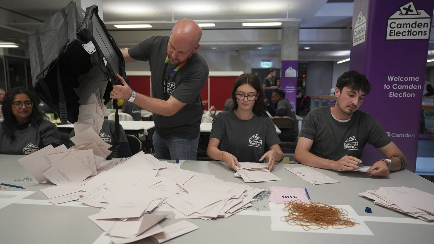 The Latest | Exit poll suggests UK's Labour Party set for a landslide election victory