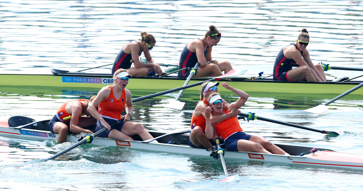 Paris 2024 rowing: All results as Netherlands stun Great Britain in thrilling women’s four final