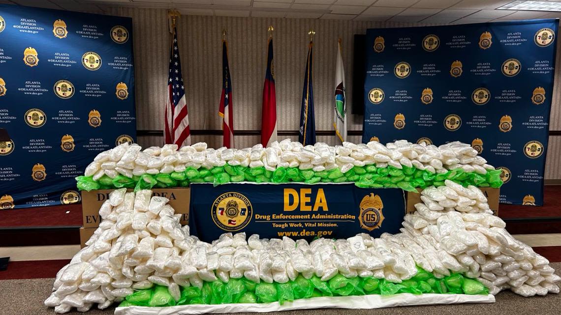 Atlanta DEA seizes over 2,000 pounds of meth hidden in celery shipment at farmer's market