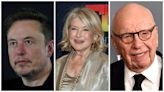 Elon Musk, Martha Stewart and Rupert Murdoch among RBG Award honorees