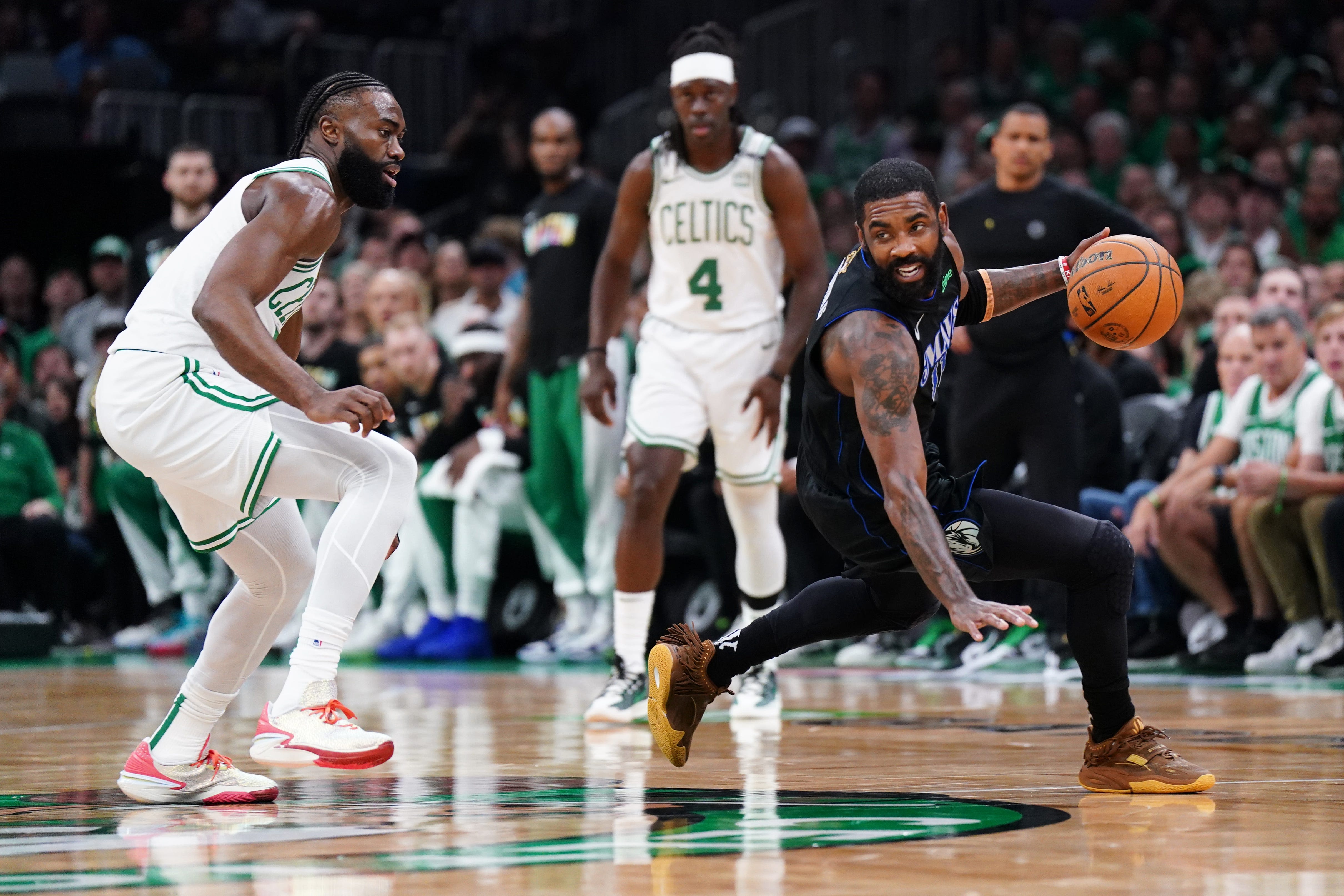 Return to Boston leaves Kyrie Irving flat in understated NBA Finals Game 1 outing