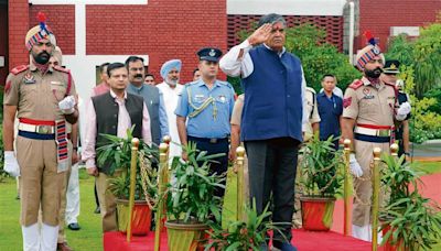 Governor-designate Gulab Chand Kataria given guard of honour