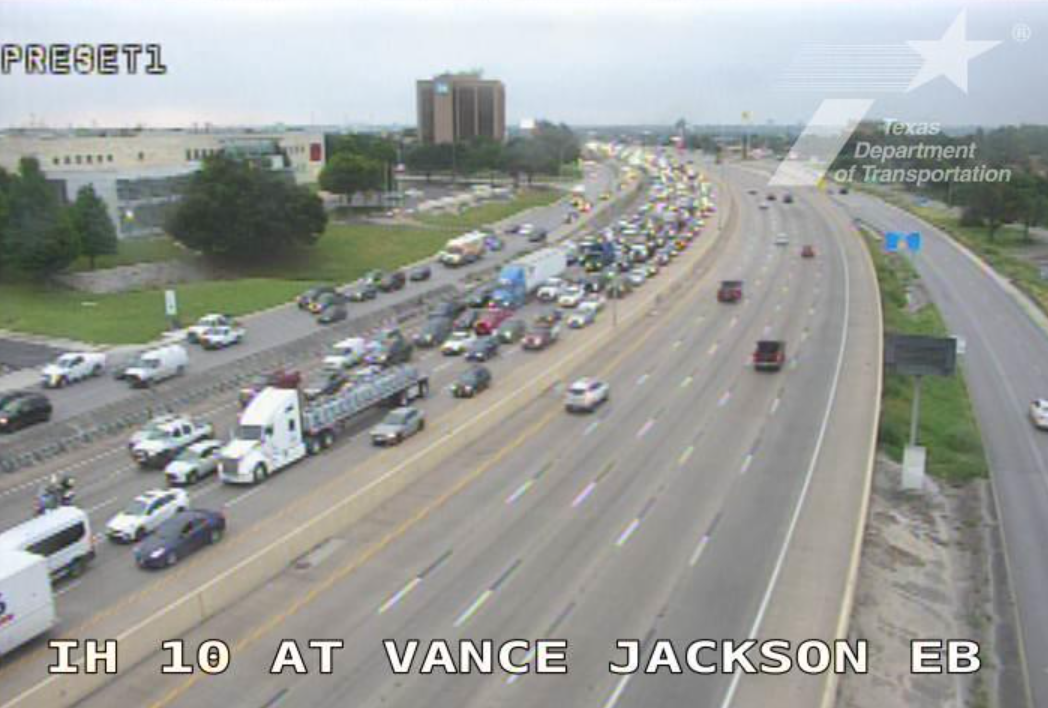 Wreck slows traffic on I-10 westbound at Crossroads Boulevard