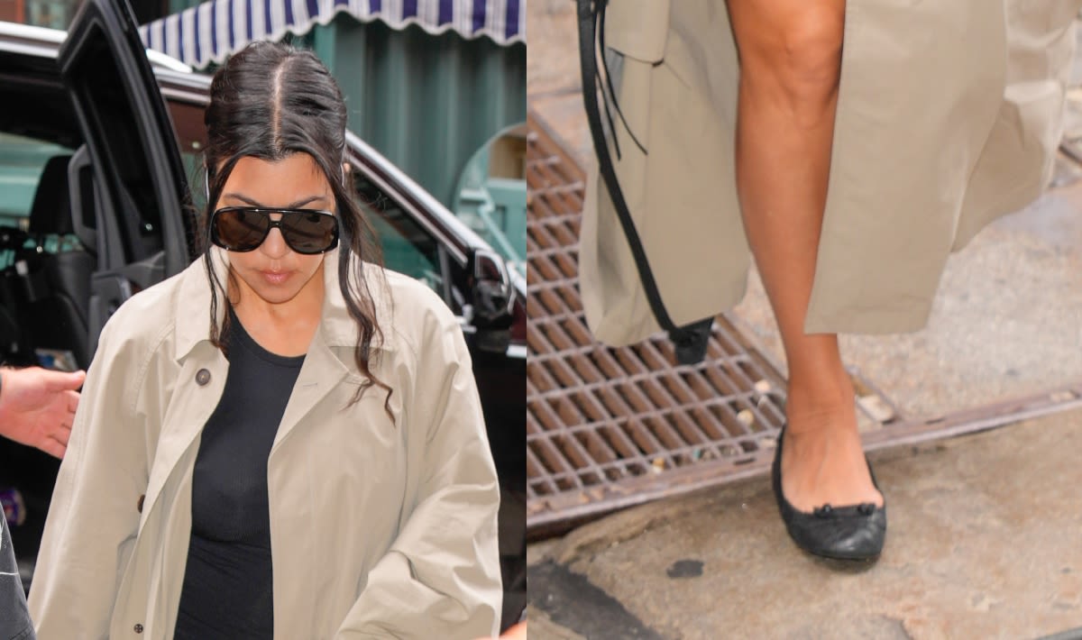 Kourtney Kardashian Revives ‘Balletcore’ Trends in Flats That Bring Together Dainty Details With Grunge Twists