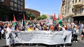 La marcha propalestina clama en Valencia 'contra el genocidio de Israel en Gaza'