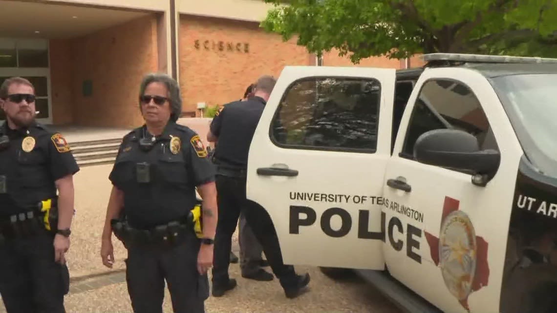 Police break up pro-Palestine protest at UT Arlington