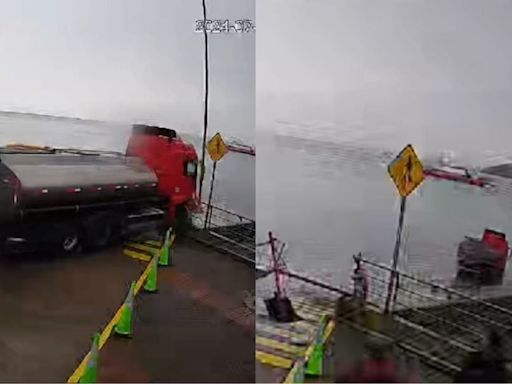 Camión cae al mar por rampa de acceso del embarcadero de caleta La Arena en Puerto Montt - La Tercera