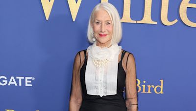 Helen Mirren exudes elegance in a black semi-sheer dress