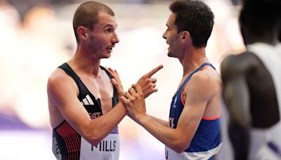 George Mills clashes with French rival after collision during 5000 metres heat