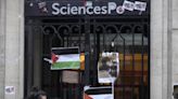 Protestas pro-palestinas en Sciences Po París, al igual que en Columbia y Yale