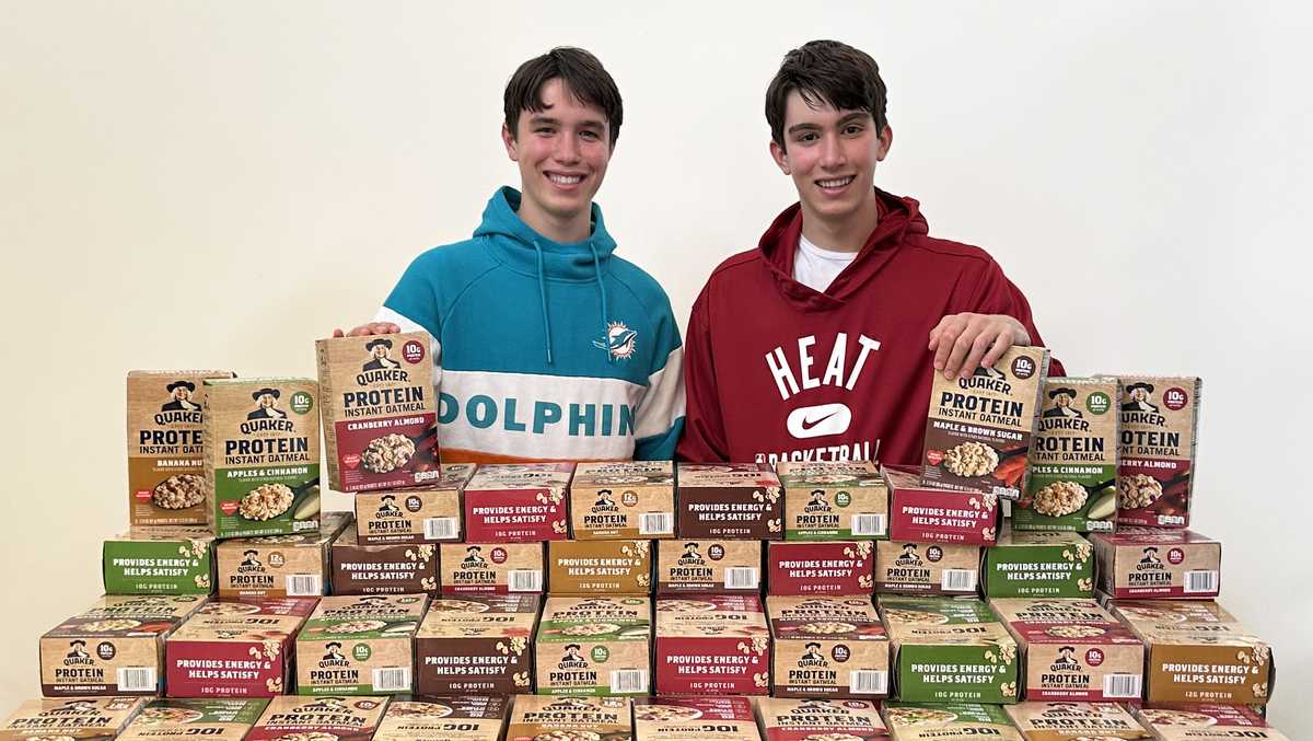 Twin brothers working to collect 4,000 pounds of food for local organization