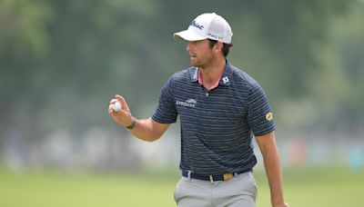 Davis Riley waits out rain delay, takes 36-hole lead at Charles Schwab Challenge.