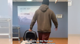 Hilarious reason video of dad carrying newborn doesn't go to plan