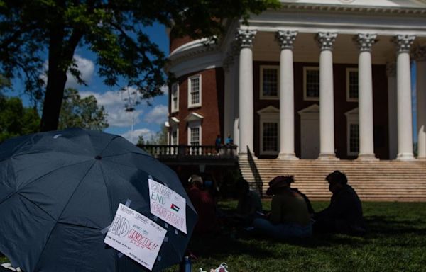 UVa student protest remains subdued in its second day