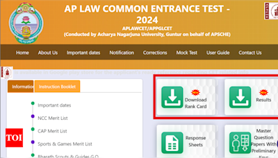 AP LAWCET, PGLCET results 2024 released: Direct links to download rank cards, scorecards here - Times of India