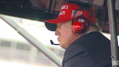 Donald Trump seen watching Coca-Cola 600 with Richard Childress