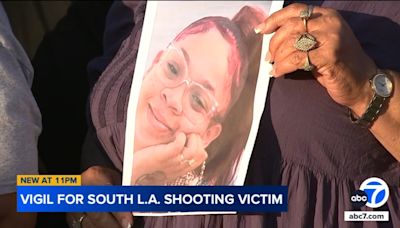 Vigil honors woman, 22, fatally shot in car in South LA as family demands justice