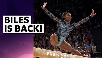 Simone Biles: USA star dazzles in beam at Paris 2024 Olympics - video