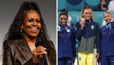 Michelle Obama Weighs In On Simone Biles And Jordan Chiles Bowing To Rebeca Andrade A Day After An NFL Star Trashed...