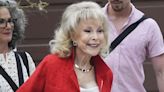 Actress Barbara Eden, 92, Glows in a Cherry Red Blazer and Wedge Heels on Rare Outing