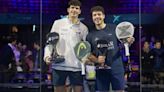 Premier Padel de Santiago: festejo de Coello y Tapia, que ahora le pelea el 1 a su compañero