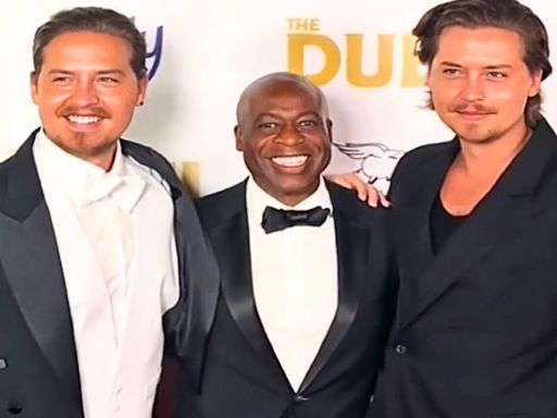 Dylan and Cole Sprouse reunite with Phill Lewis