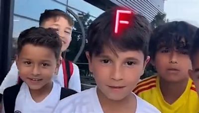 Uno de los hijos de Messi participó de un reto viral y eligió a un jugador de la selección argentina como respuesta