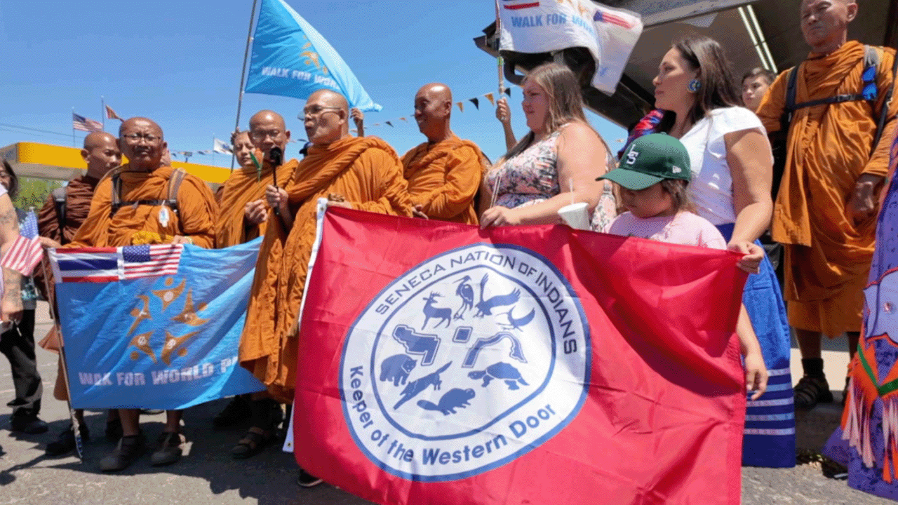 'I'm crying': Buddhist monks on 2,000-mile journey to promote peace draw fans as they arrive in WNY