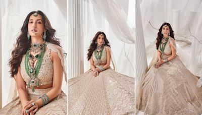 It Would Be A Mistake To Look Away From Nora Fatehi In This Regal Sawan Gandhi Lehenga